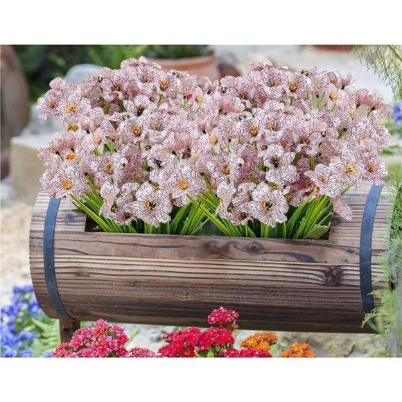 20 Bundles Artificial Flowers Outdoor UV Resistant Faux Flowers No Fade Plants - Picture 4 of 6